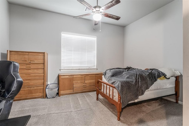 9125 NE Mustang Rd, Piedmont, OK 73078 - bedroom with light carpet and a ceiling fan