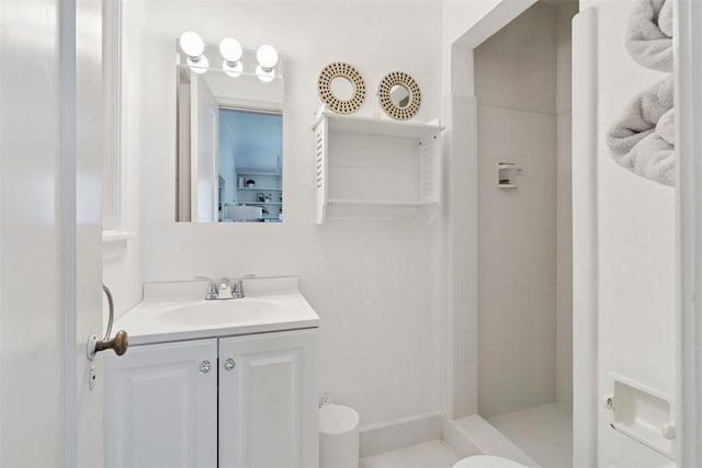 2625 Somerset Pl, Oklahoma City, OK 73116 - bathroom with vanity and tiled shower