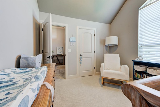 9920 NW 142nd St, Yukon, OK 73099 - bedroom featuring vaulted ceiling and carpet