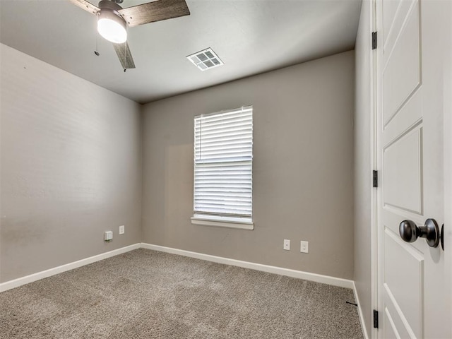 2208 Rivera Rd, Yukon, OK 73099 - carpeted empty room featuring a ceiling fan and baseboards