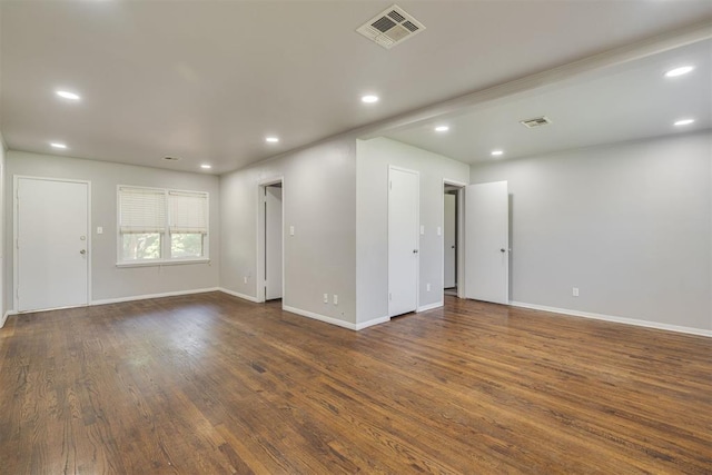 1627 Sheffield Rd, Oklahoma City, OK 73120 - spare room with recessed lighting and dark wood finished floors