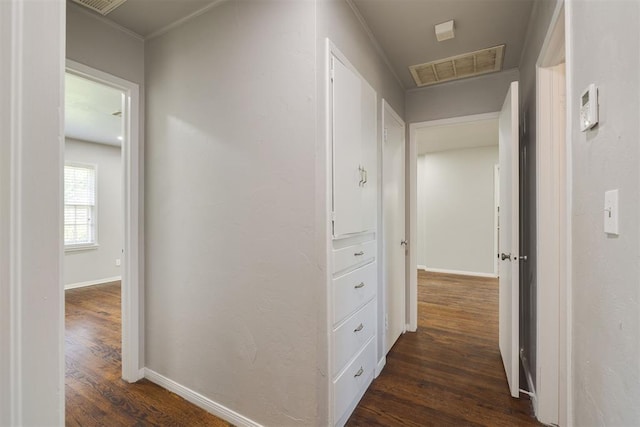 1627 Sheffield Rd, Oklahoma City, OK 73120 - hall featuring dark wood-type flooring and baseboards