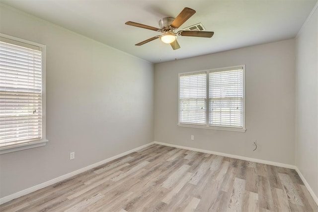 1627 Sheffield Rd, Oklahoma City, OK 73120 - unfurnished room featuring light wood finished floors and a ceiling fan