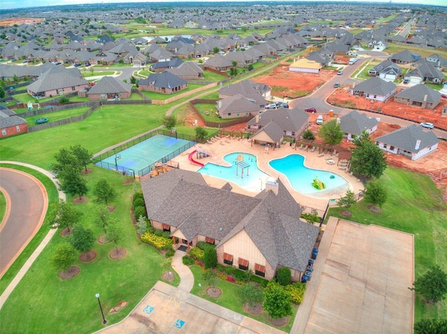 3205 NW 192nd Ter, Edmond, OK 73012 - bird's eye view of a pool