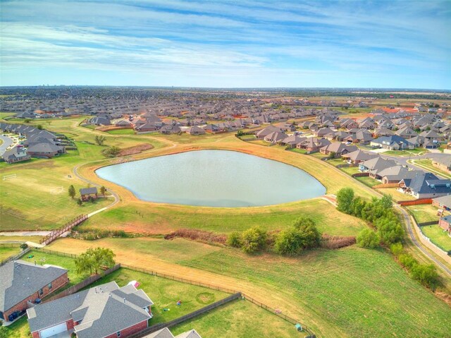 3205 NW 192nd Ter, Edmond, OK 73012 - aerial overview of property's location featuring nearby suburban area and a large body of water