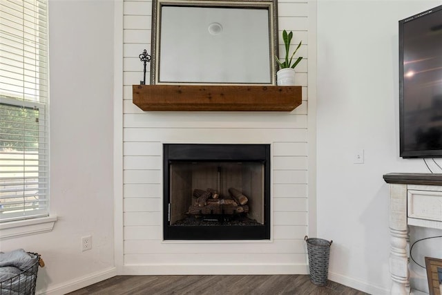 2666 Legacy Pl, Shawnee, OK 74804 - detailed view of a fireplace and wood finished floors