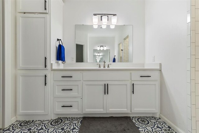 2666 Legacy Pl, Shawnee, OK 74804 - full bathroom with vanity and tile patterned flooring