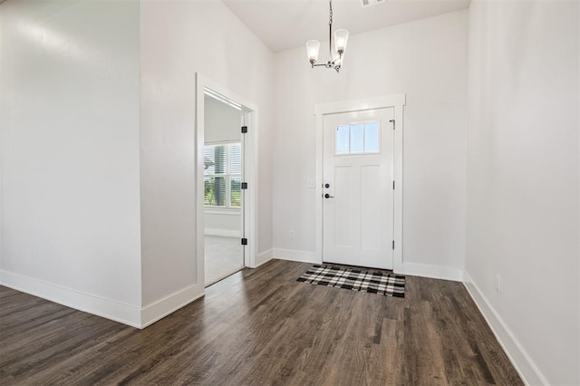 2316 Dixie Dr, Blanchard, OK 73010 - entryway featuring a chandelier and wood finished floors