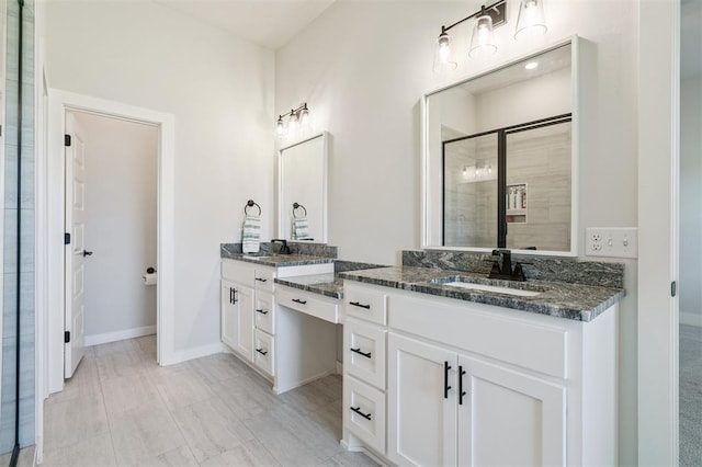 2316 Dixie Dr, Blanchard, OK 73010 - bathroom with vanity and a stall shower