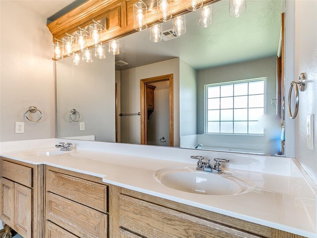 4813 SE 28th St, Oklahoma City, OK 73165 - full bathroom featuring double vanity