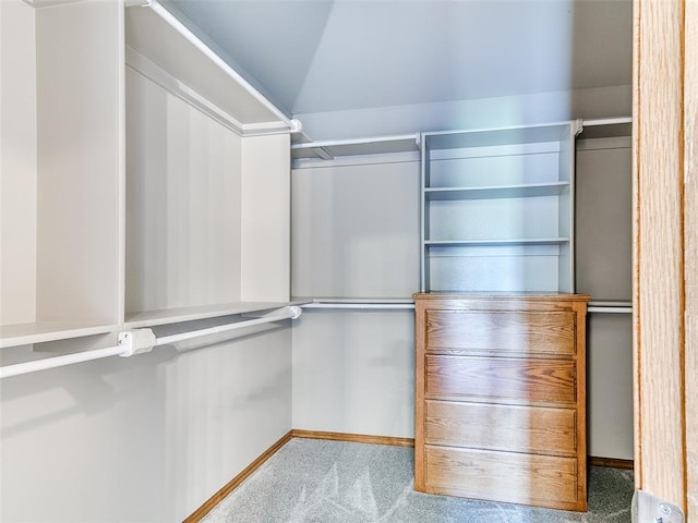 4813 SE 28th St, Oklahoma City, OK 73165 - spacious closet with carpet floors and vaulted ceiling
