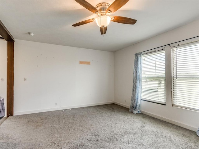 27795 N 2880th Rd, Kingfisher, OK 73750 - carpeted spare room with a ceiling fan and a smoke detector