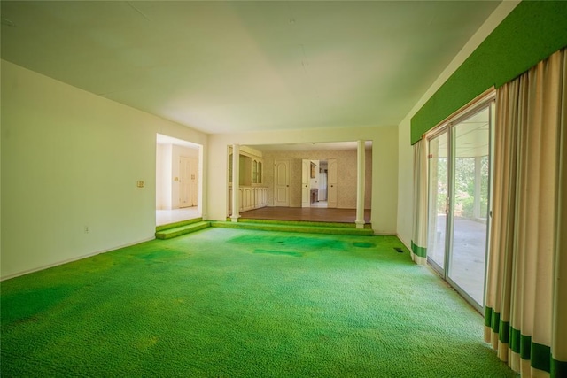 1507 Mill Creek Rd, Edmond, OK 73025 - unfurnished living room with carpet flooring