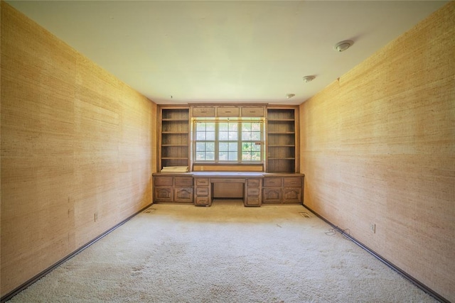 1507 Mill Creek Rd, Edmond, OK 73025 - unfurnished office featuring built in study area and light carpet