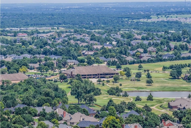 1507 Mill Creek Rd, Edmond, OK 73025 - aerial view of residential area with a large body of water