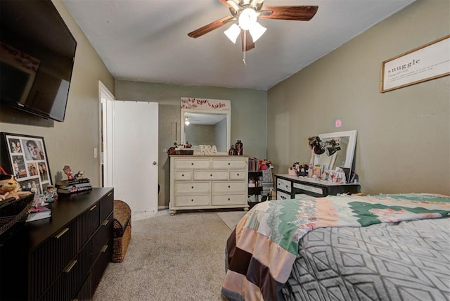 625 N Ramblin Oaks Dr, Moore, OK 73160 - bedroom with carpet and ceiling fan