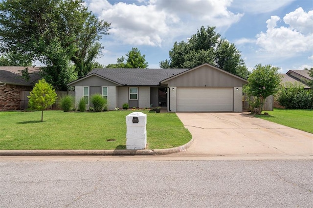 8 Corona Dr, Oklahoma City, OK 73149 - ranch-style home with brick siding, an attached garage, and concrete driveway
