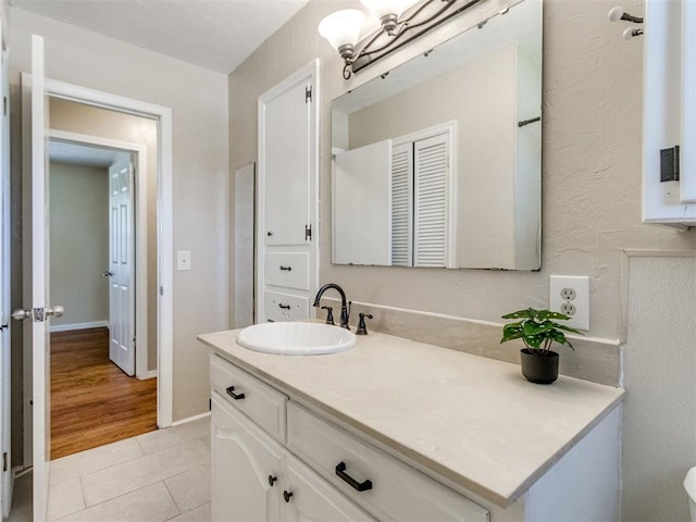 117 Asbill Ave, Yukon, OK 73099 - bathroom featuring tile patterned flooring and vanity