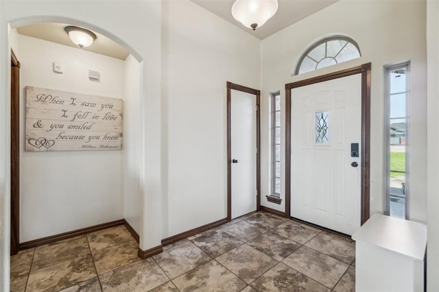 3730 Ruby Rdg, Piedmont, OK 73078 - foyer entrance with plenty of natural light and arched walkways