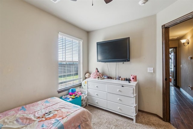 3730 Ruby Rdg, Piedmont, OK 73078 - bedroom featuring baseboards and a ceiling fan