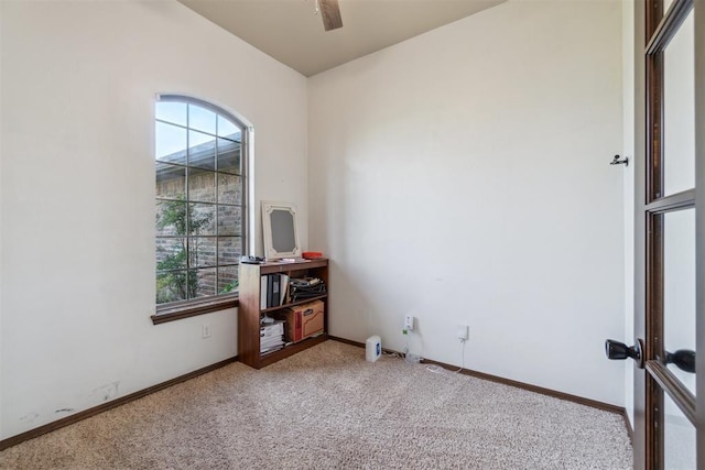 3730 Ruby Rdg, Piedmont, OK 73078 - carpeted empty room featuring healthy amount of natural light, ceiling fan, and french doors
