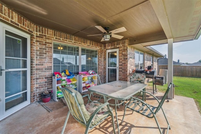 3730 Ruby Rdg, Piedmont, OK 73078 - view of patio with a ceiling fan