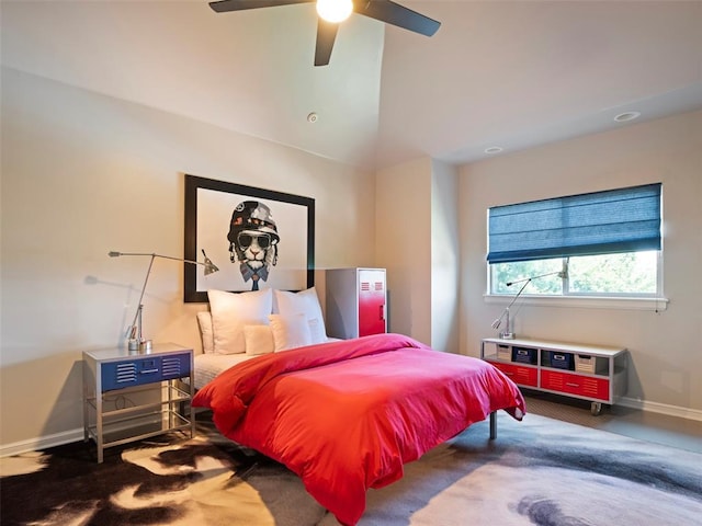 3325 Winding Creek Cir, Edmond, OK 73034 - carpeted bedroom with baseboards and a ceiling fan