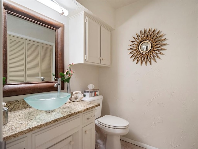 7501 Brookside Dr, Oklahoma City, OK 73132 - bathroom featuring vanity and tile patterned flooring
