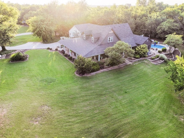 1301 E Rock Creek Rd, Tuttle, OK 73089 - aerial view of property and surrounding area featuring a heavily wooded area