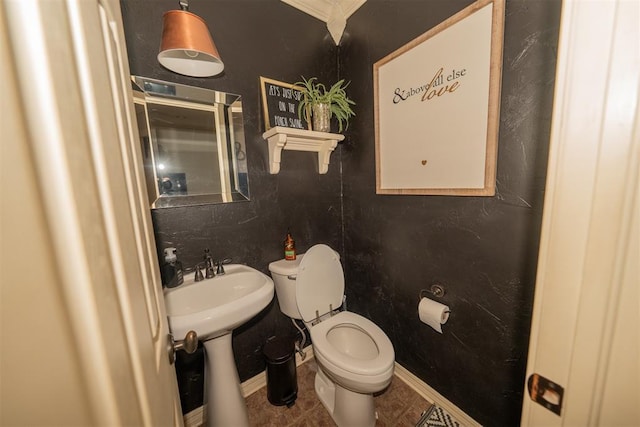 1301 E Rock Creek Rd, Tuttle, OK 73089 - half bath with toilet and tile patterned floors