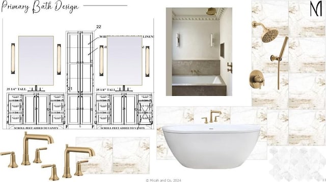 8121 Red Feather, Arcadia, OK 73007 - full bath with a soaking tub and tiled shower