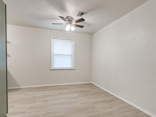 2753 SW 46th Pl, Oklahoma City, OK 73119 - spare room featuring ceiling fan and light wood-style floors
