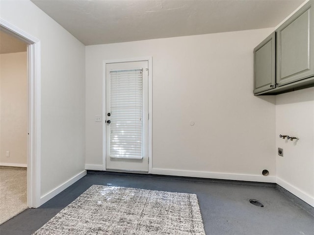 2753 SW 46th Pl, Oklahoma City, OK 73119 - washroom featuring cabinet space, electric dryer hookup, and hookup for a washing machine