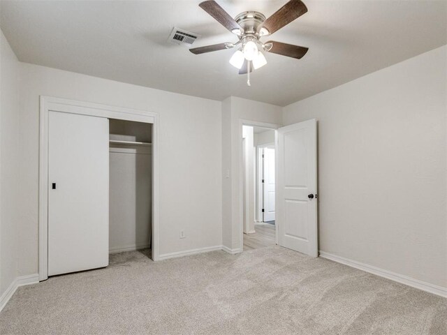 2753 SW 46th Pl, Oklahoma City, OK 73119 - unfurnished bedroom with carpet flooring, a closet, and ceiling fan