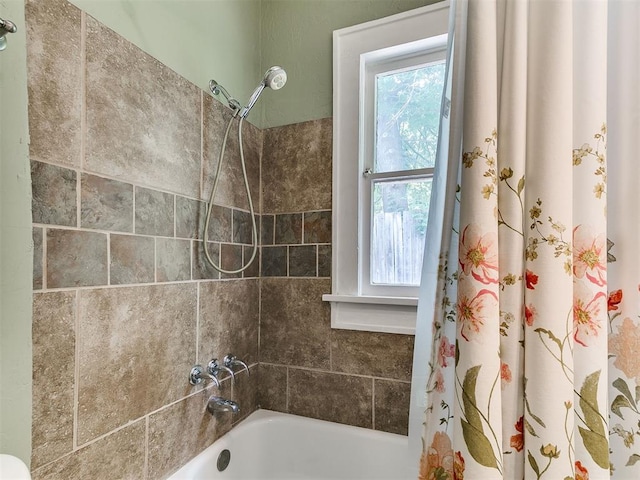 1122 NW 42nd St, Oklahoma City, OK 73118 - bathroom with shower / bath combination with curtain