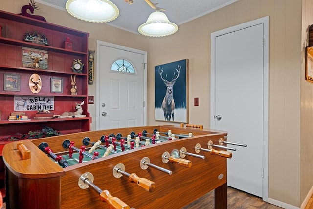 17 Halibut Bay Rd, Broken Bow, OK 74728 - playroom featuring ornamental molding and wood finished floors