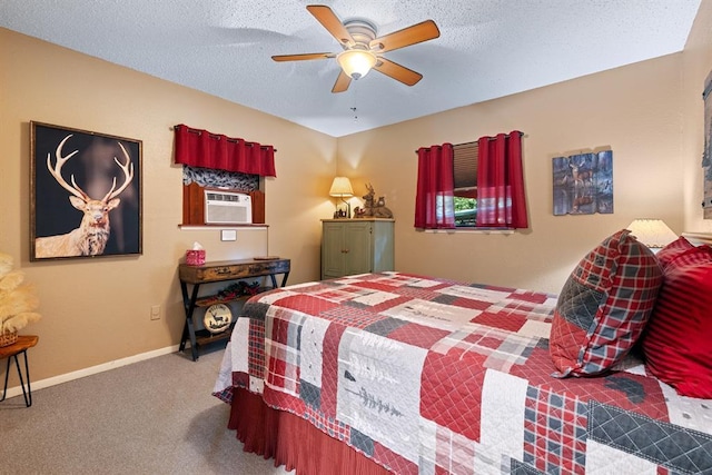 17 Halibut Bay Rd, Broken Bow, OK 74728 - bedroom featuring carpet, ceiling fan, and a textured ceiling