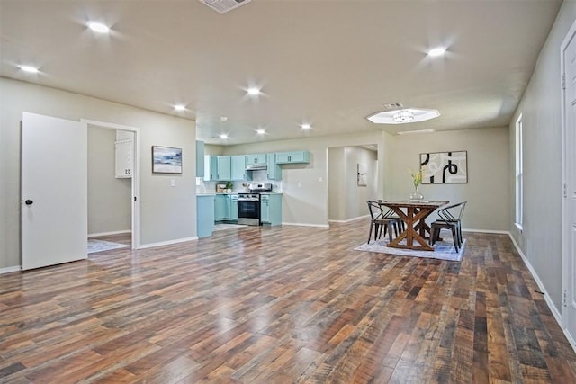 102078 S 3480th Rd, Meeker, OK 74855 - office featuring dark wood-style flooring and recessed lighting
