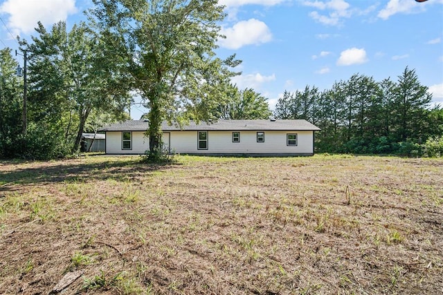 102078 S 3480th Rd, Meeker, OK 74855 - back of house with a lawn