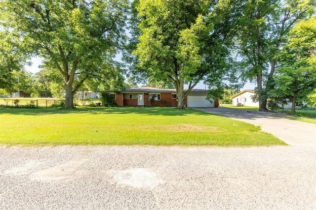 13722 NE 9th St, Choctaw, OK 73020 - single story home with driveway, a garage, and a front yard