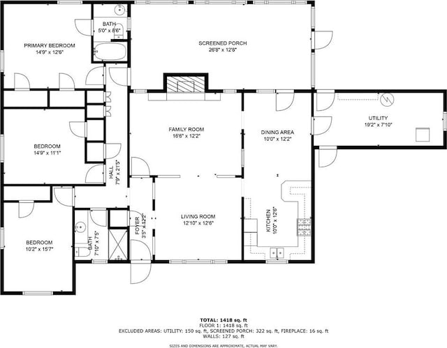 13722 NE 9th St, Choctaw, OK 73020 - view of floor plan / room layout