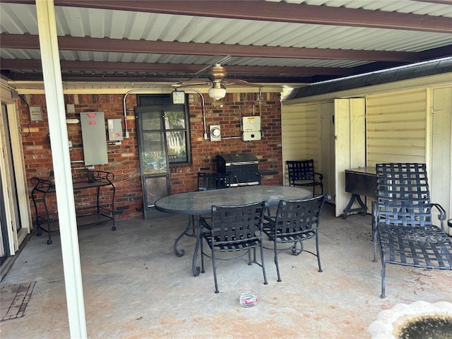5612 NW 65th St, Warr Acres, OK 73132 - view of patio with outdoor dining area