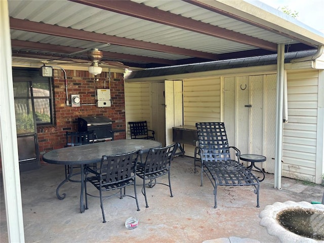 5612 NW 65th St, Warr Acres, OK 73132 - view of patio / terrace featuring outdoor dining area
