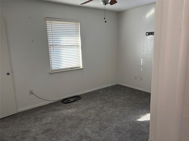 5612 NW 65th St, Warr Acres, OK 73132 - carpeted spare room featuring ceiling fan and a textured ceiling