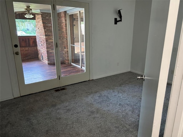 5612 NW 65th St, Warr Acres, OK 73132 - carpeted empty room featuring ceiling fan