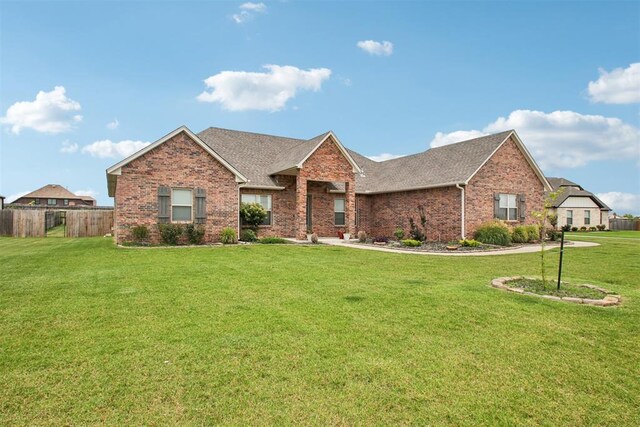 12825 SW 26th St, Yukon, OK 73099 - ranch-style house with brick siding and roof with shingles