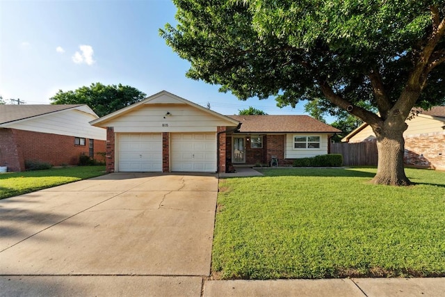 815 W 7th St, Edmond, OK 73003 - ranch-style house featuring brick siding, driveway, and an attached garage
