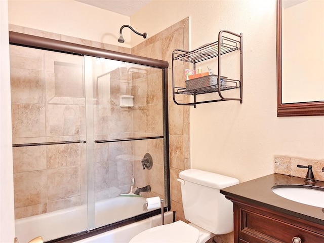 2901 Maple Ln, Edmond, OK 73034 - full bathroom with shower / bath combination with glass door and vanity