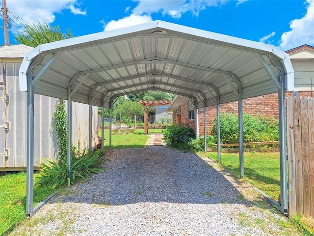 2901 Maple Ln, Edmond, OK 73034 - view of vehicle parking with a detached carport