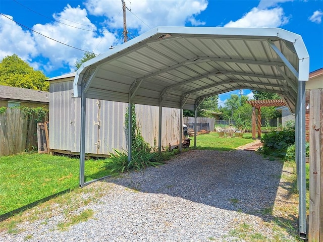 2901 Maple Ln, Edmond, OK 73034 - view of car parking featuring a detached carport